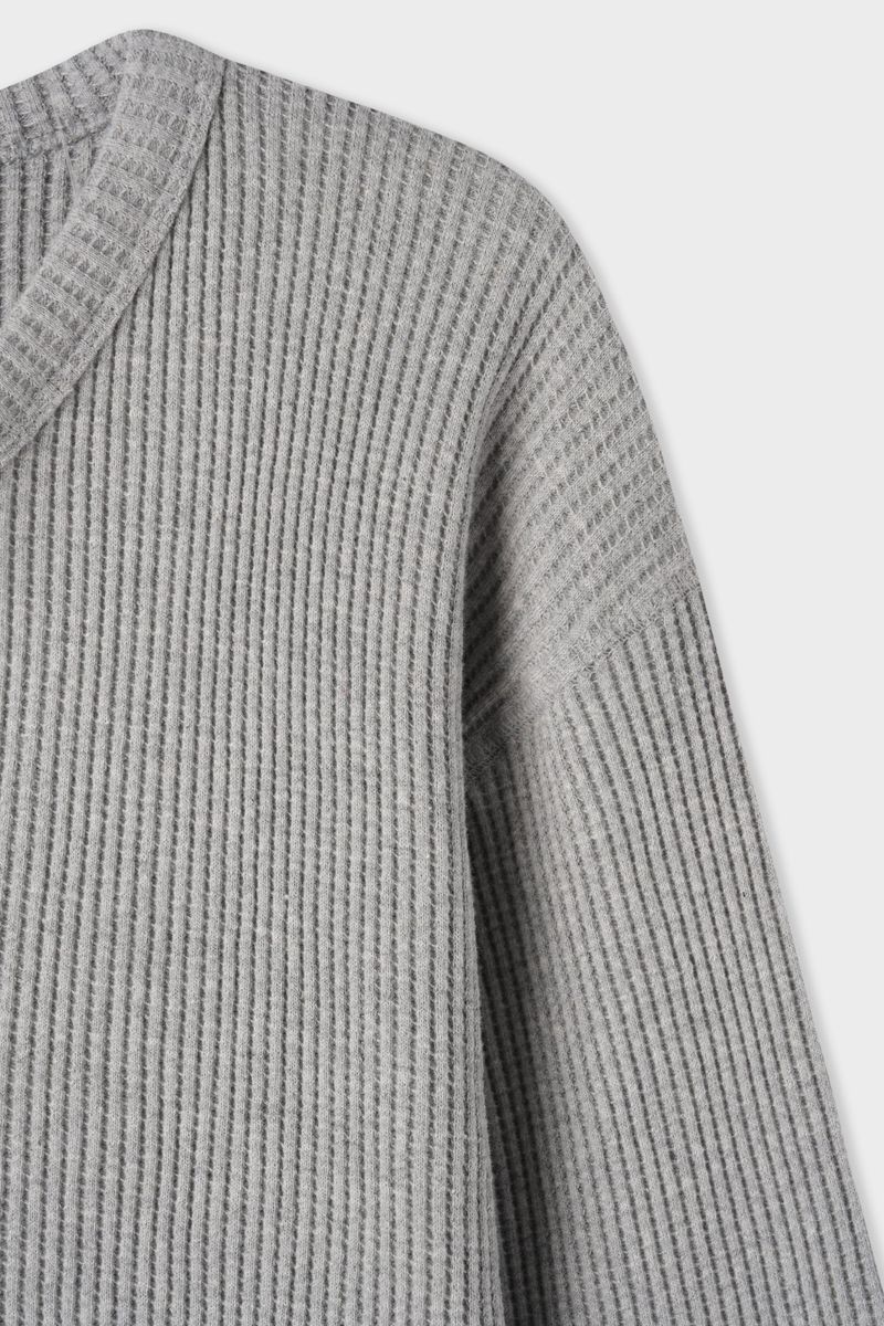Macca waffle henley neck