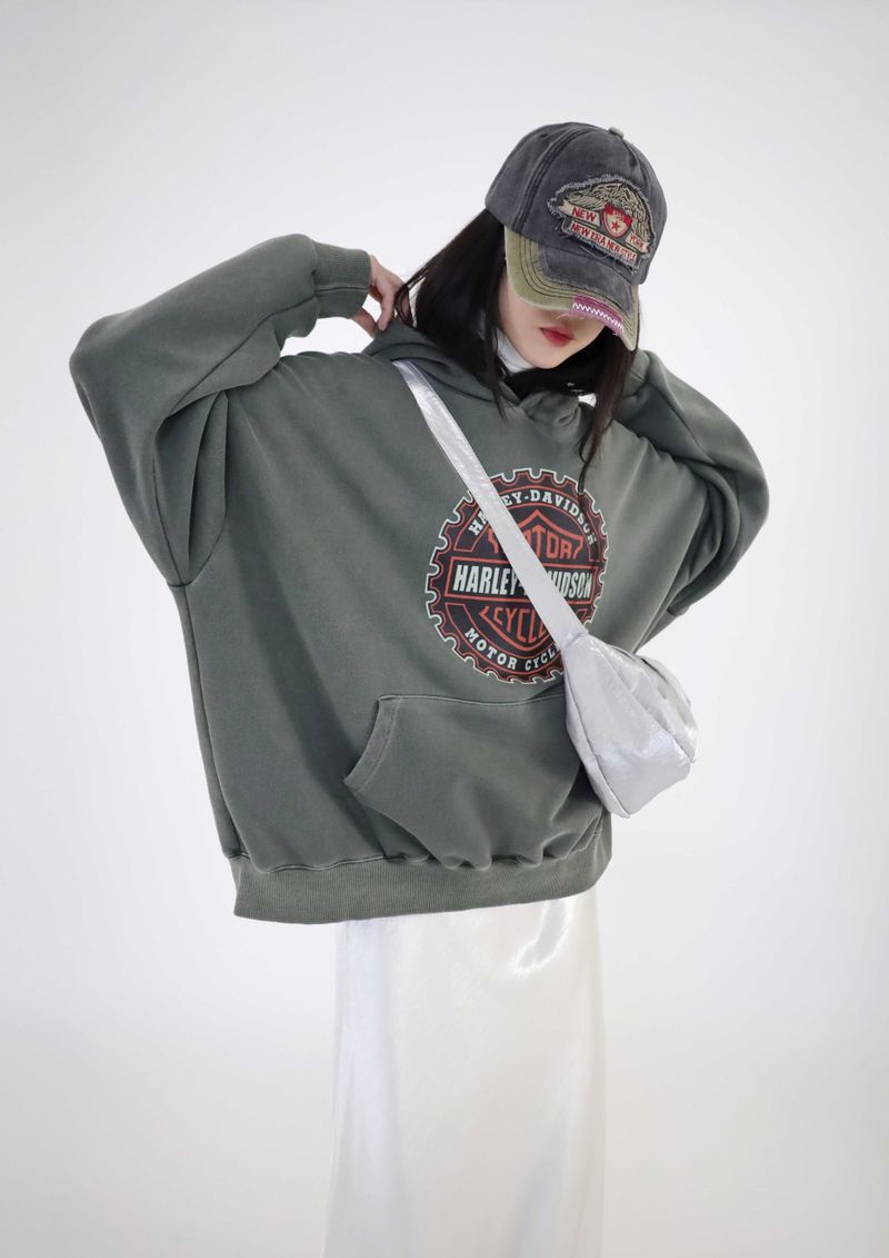 (UNISEX)ChillBlock Oversize hoodie(2colors)