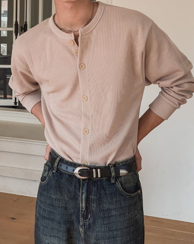 Soba Ribbed Round Cardigan