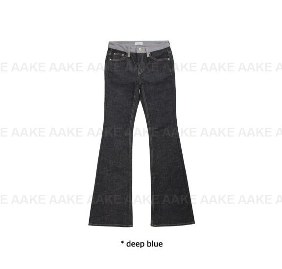 COLOR BLOCK BOOTCUT DENIM