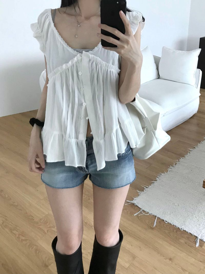 Two-burton denim shorts (one color)