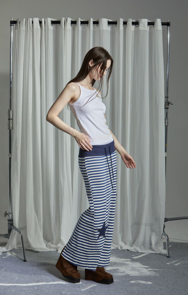 STRIPE LONG SKIRT