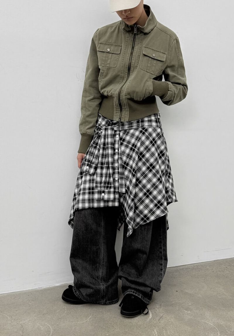 BLACKUP（ブラックアップ）の「[MADE] Ticket Check Ankle Midi Skirt（Skirts）」