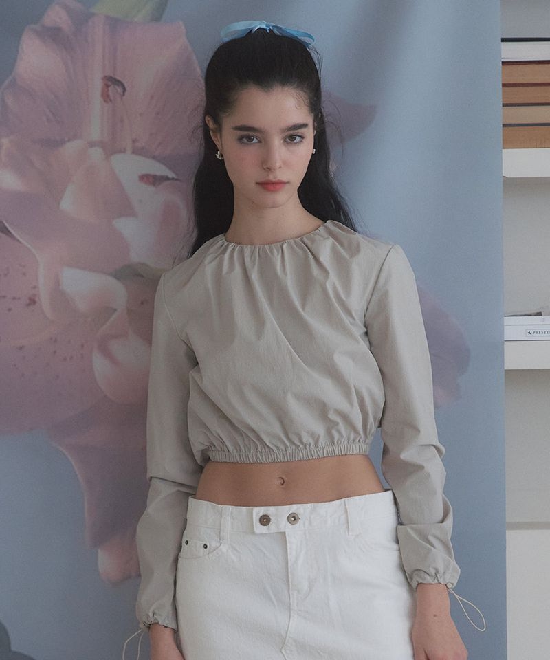 LETTER FROM MOON（レターフロムムーン）の「Sorbet Shirring Nylon Top ( 2 Colors )（Tops）」