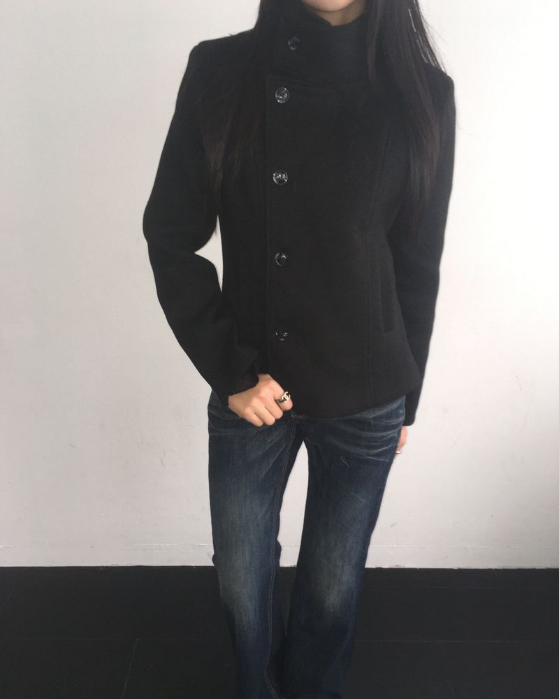 High neck coat