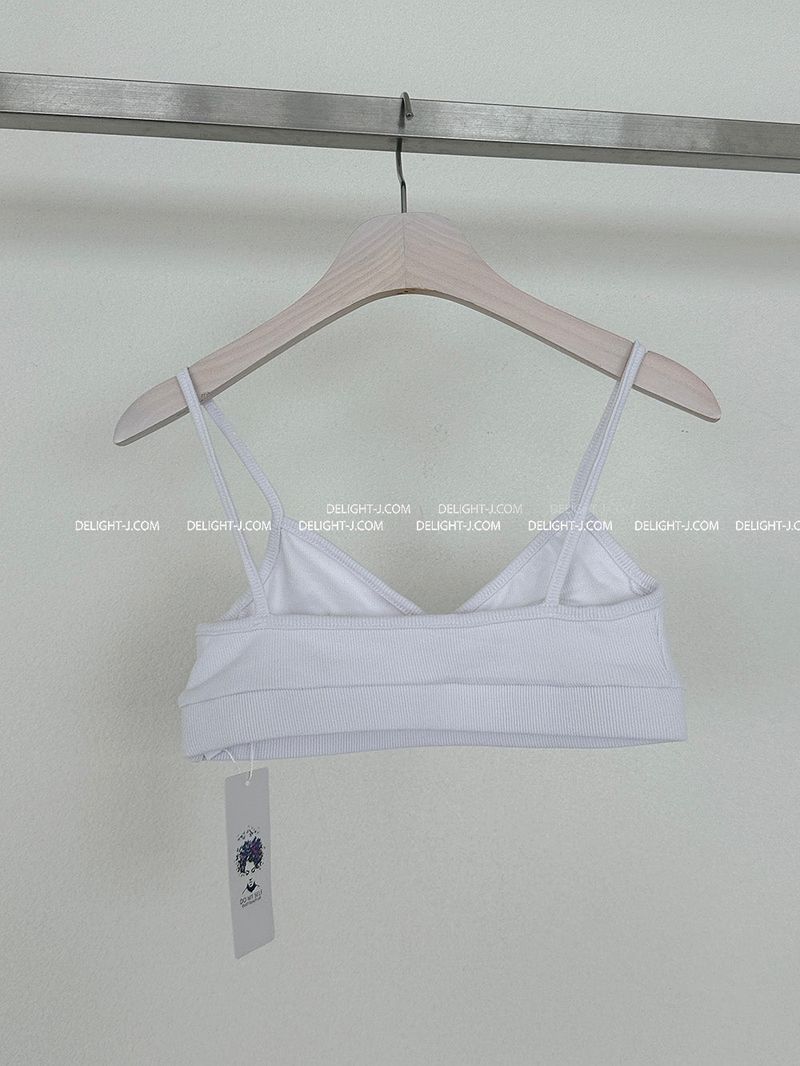 Patch High Waist Bra Top Underwear Set