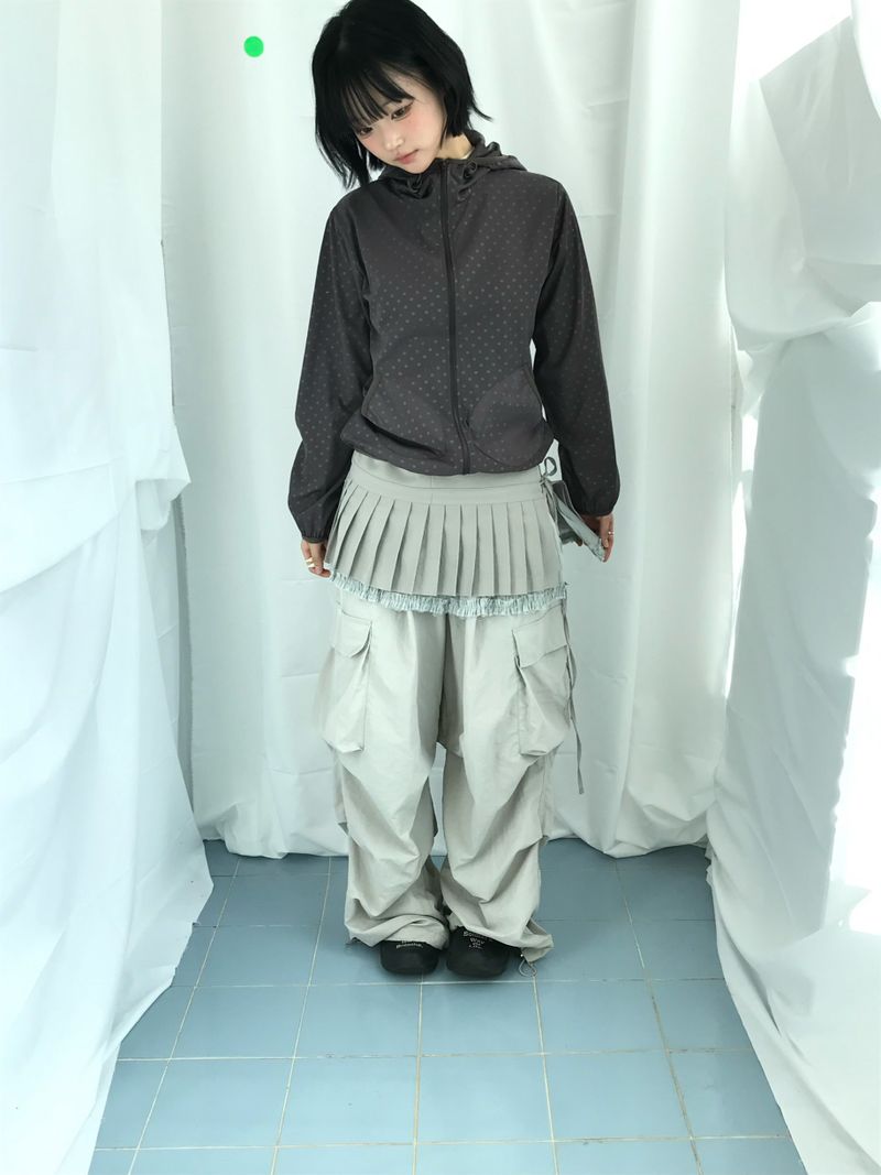 Soft terry dot windbreaker