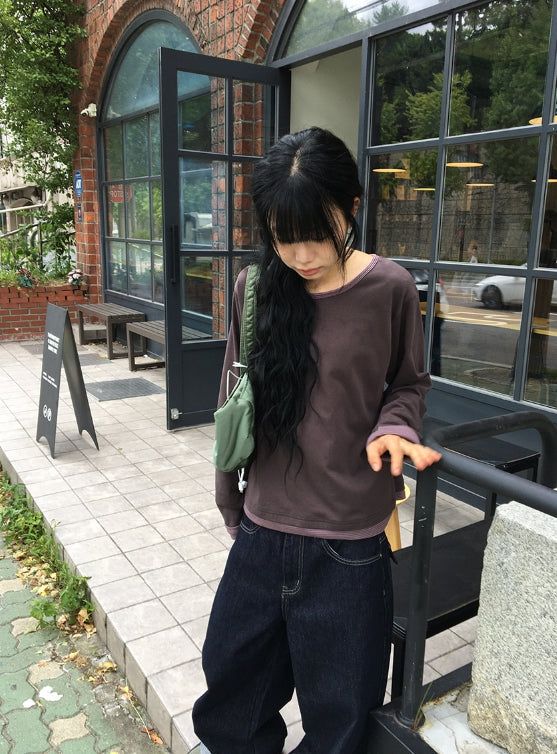 Celes Back Adjust Raw Denim Wide Pants