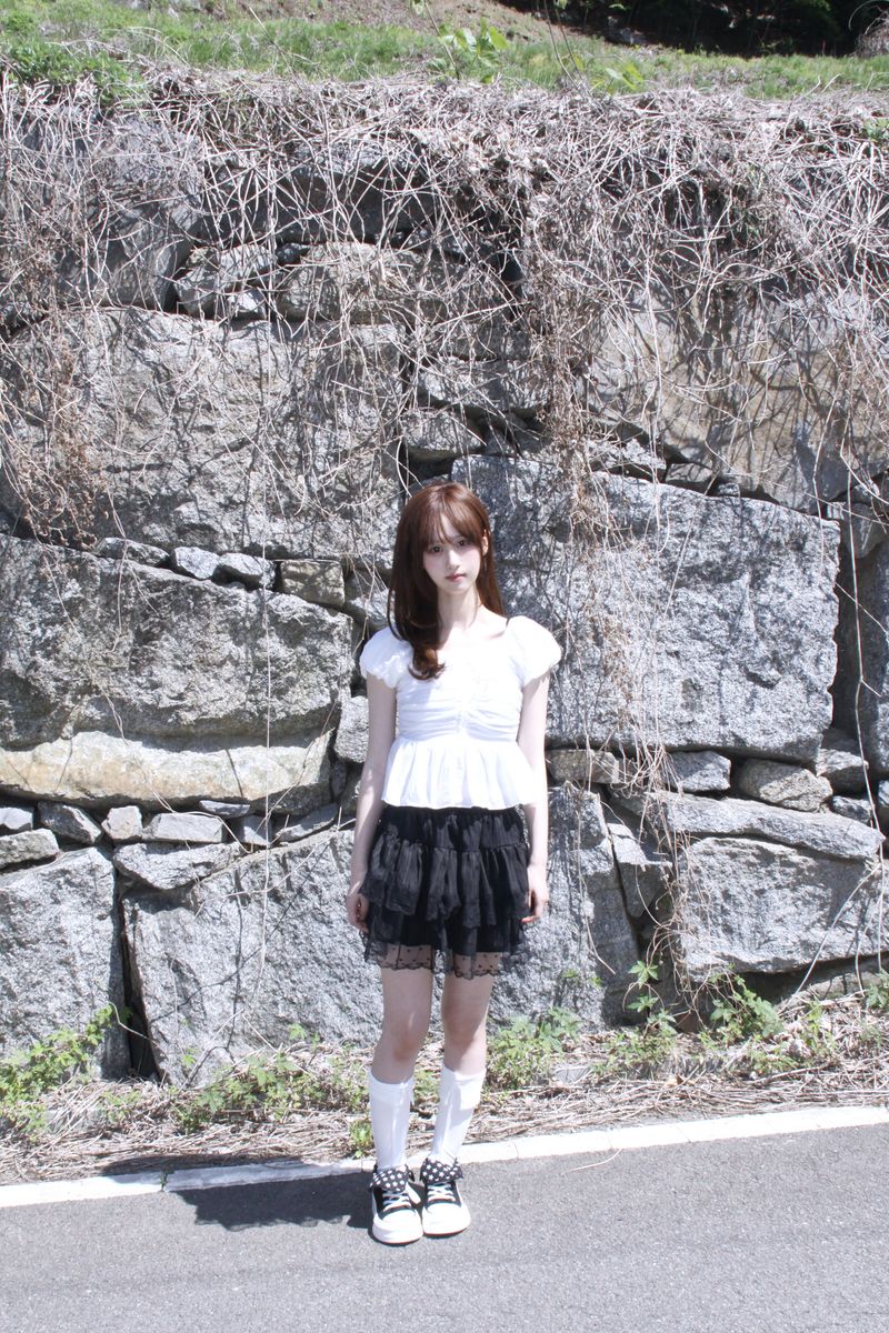DOT FRILL CANG CANG MINI SKIRT (2COLOR)