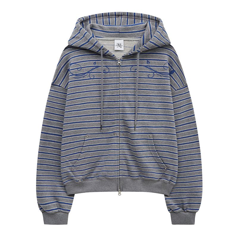 MIDNIGHT MOVE（ミッドナイトムーブ）の「set st hood zip up (grey)（Tops）」