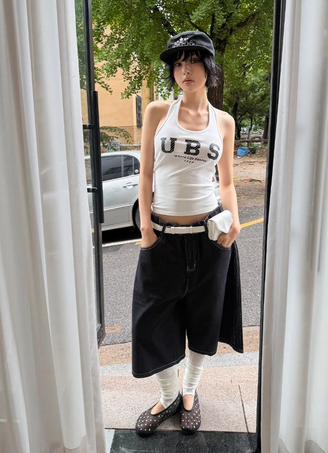 UBS DOT HALTER TOP