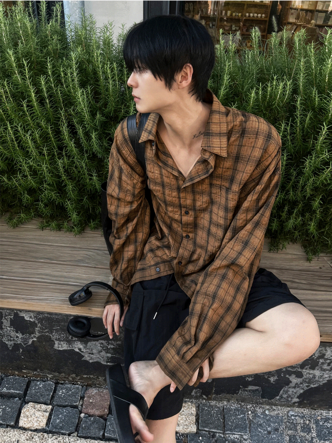 Oasis Wrinkled Check Shirt