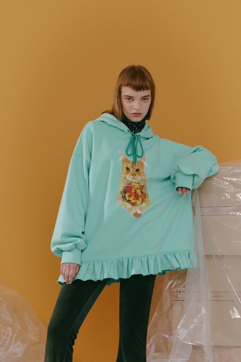 Flowers kitty Hoody