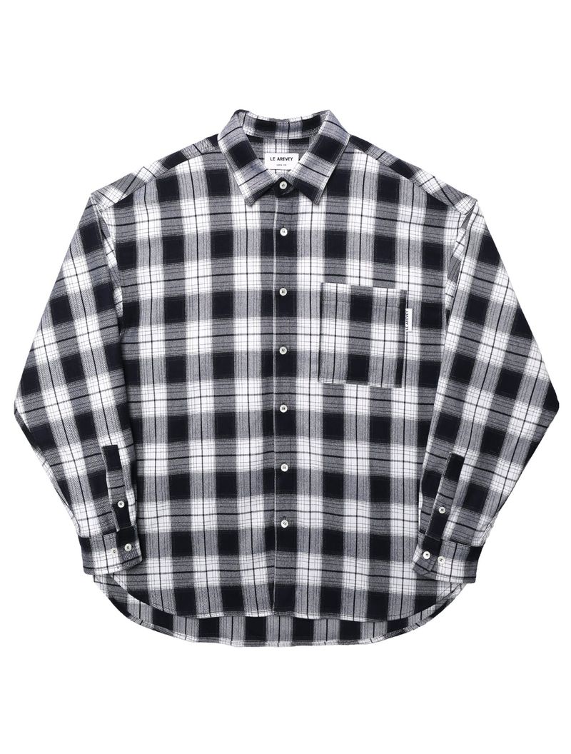 LE AREVEY（アルヴェイ）の「LE AREVEY PLAID SHIRT - NAVY（Tops）」