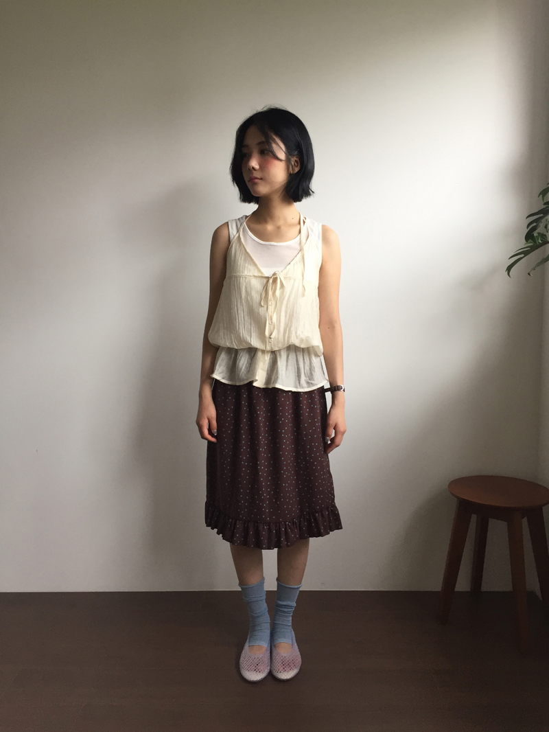 DUGGY(ダギー)の「Flare silhouette layered sleeveless top (2color)(Tops)」
