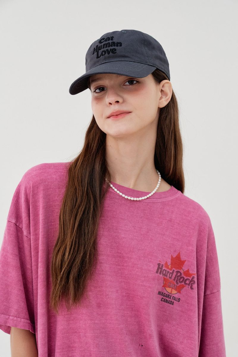 CAT HUMAN LOVE BALL CAP_CHARCOAL