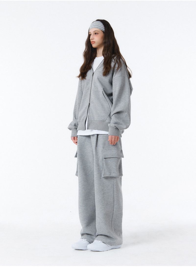[Unisex] BASIC LINE ONE TUCK CARGO SWEAT PANTS (2color)