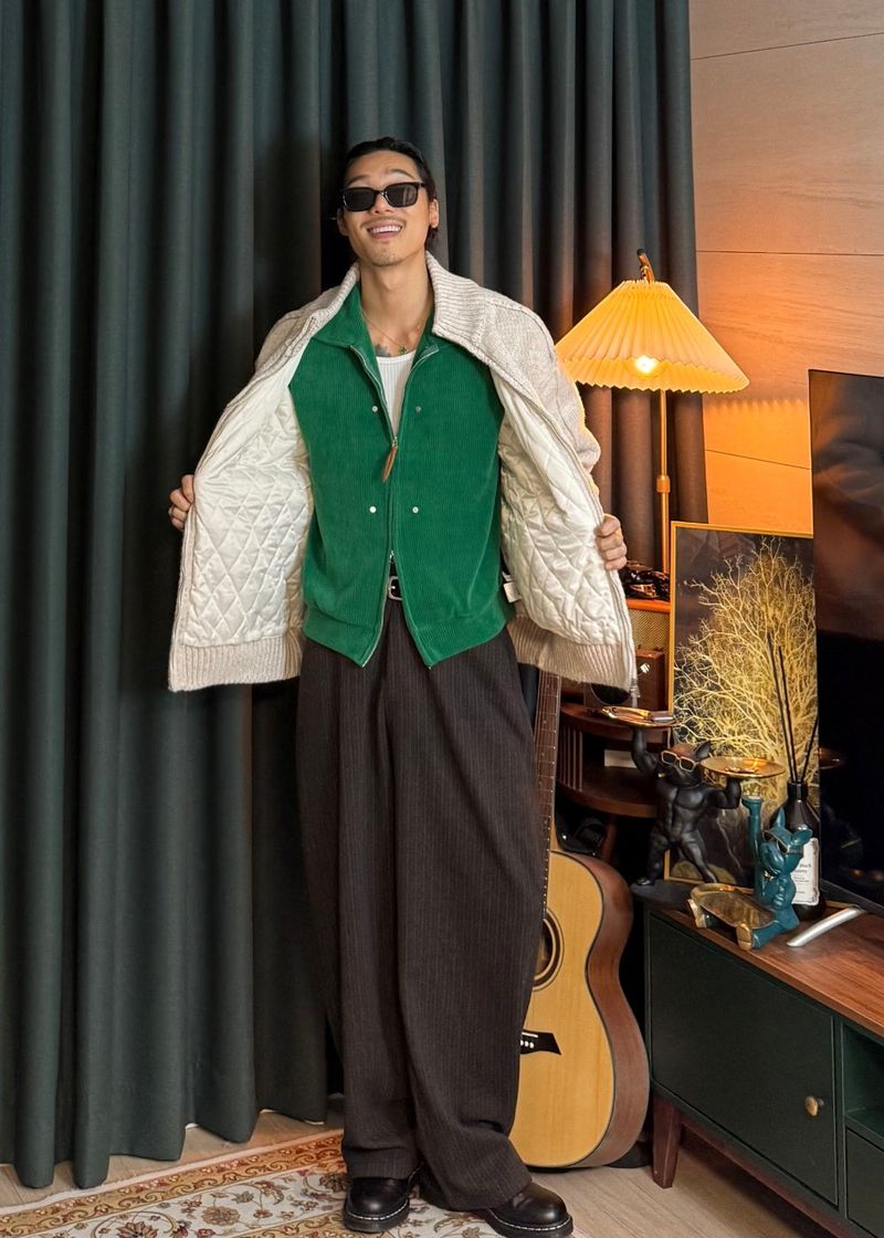 Winter Wave Stripe Slacks 2COLOR