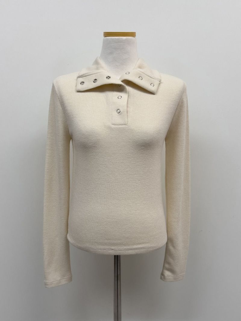 Rivet High Neck Slim Fit T-Shirt