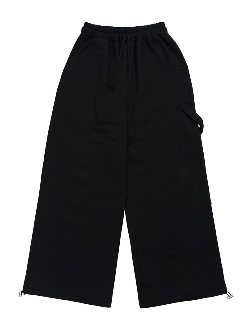 strap cut-line wide pants (fleece-lined / 2color)