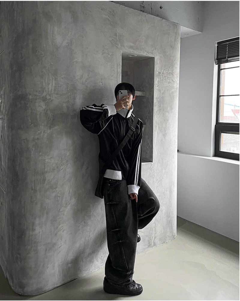 black down line sporty jersey
