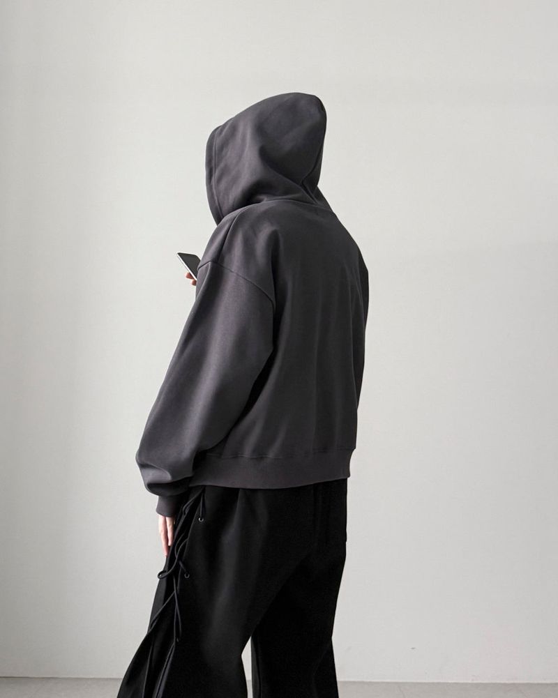 Bound Crop Hood Zip-Up