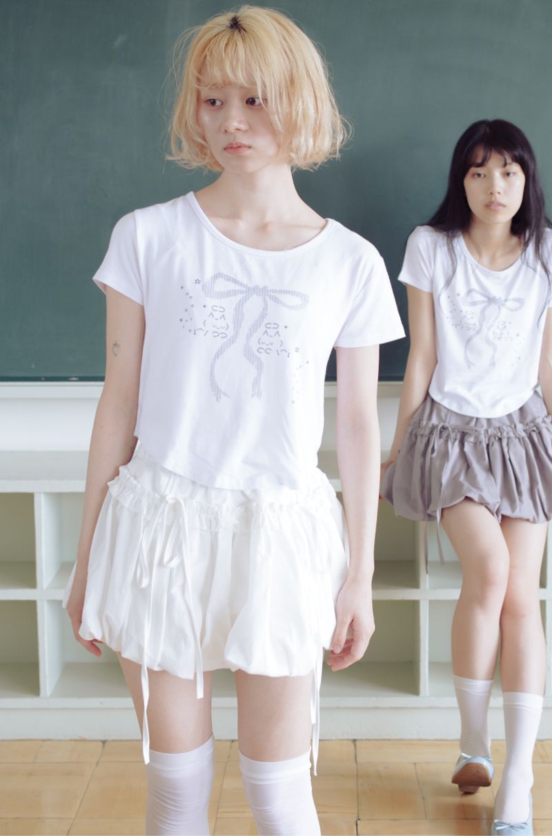 LITALMUTE(リタルミュート)の「frill balloon skirt(white)(Skirts)」