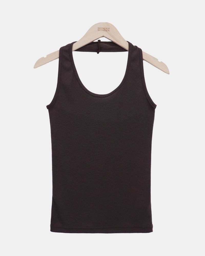 Uzel Halter Neck Slim Sleeveless Top