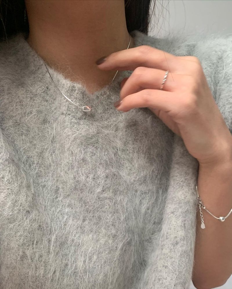  (silver925) シルキービーンネックレス *silver