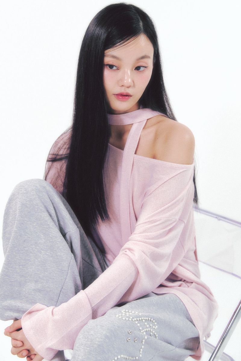 MOILLY(モイリー)の「Knit Tie Long Sleeve Set Pink(Tops)」