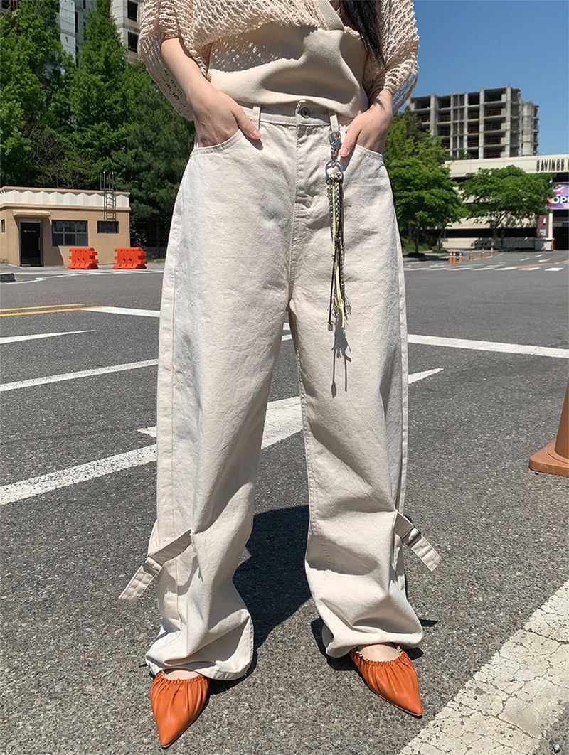 LEG BIJO COTTON WIDE PANTS (2C)