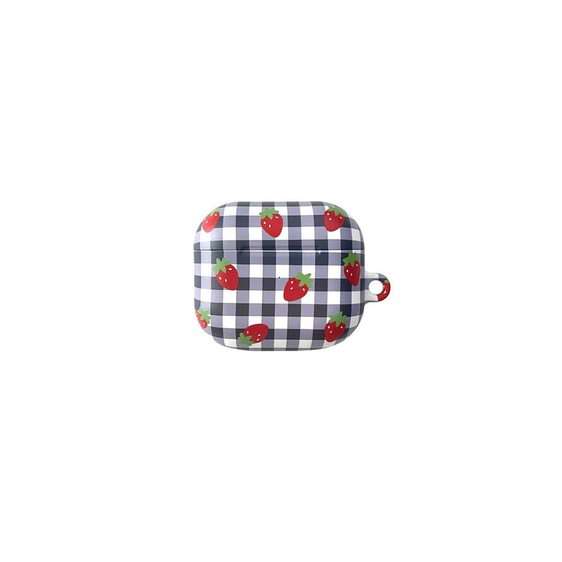 allthesamestudio（オールザセイムスタジオ）の「Strawberry Check Matte AirPods Case（Smartphone Accessories）」