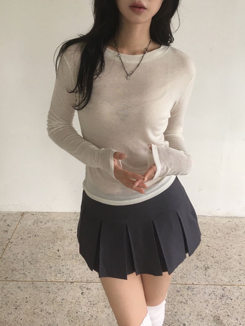 moroi(モロイ)の「ウールラウンドネックTシャツ(トップス)」