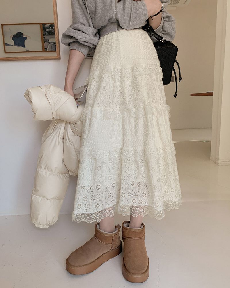 lace long skirt
