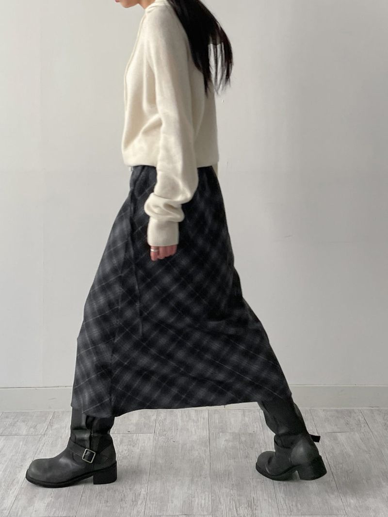 [wool 55%] Mini Hole Raglan Hooded Knit