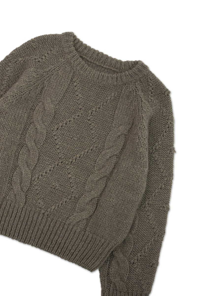 Cozy cable knit_brown