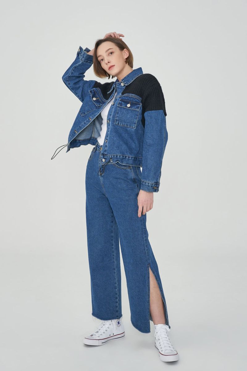 KNIT DENIM JACKET [6653]