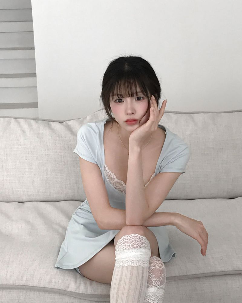 [MADE] Viola Lace Shirred Mini Dress