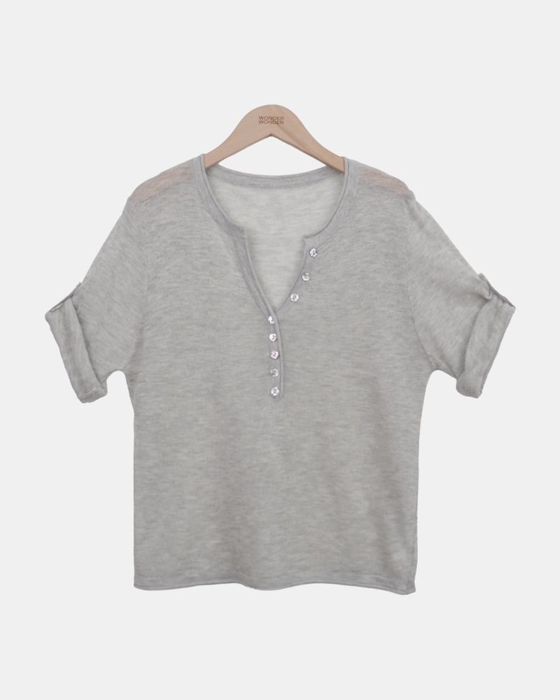 Hirem Roll-Up 7-Sleeve Knit Top