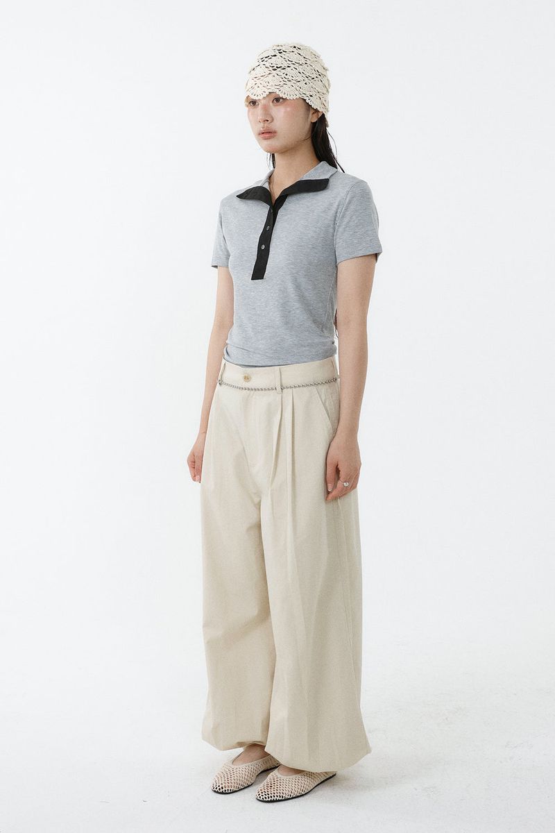 TWO-TUCK JOGGER PANTS_CREAM