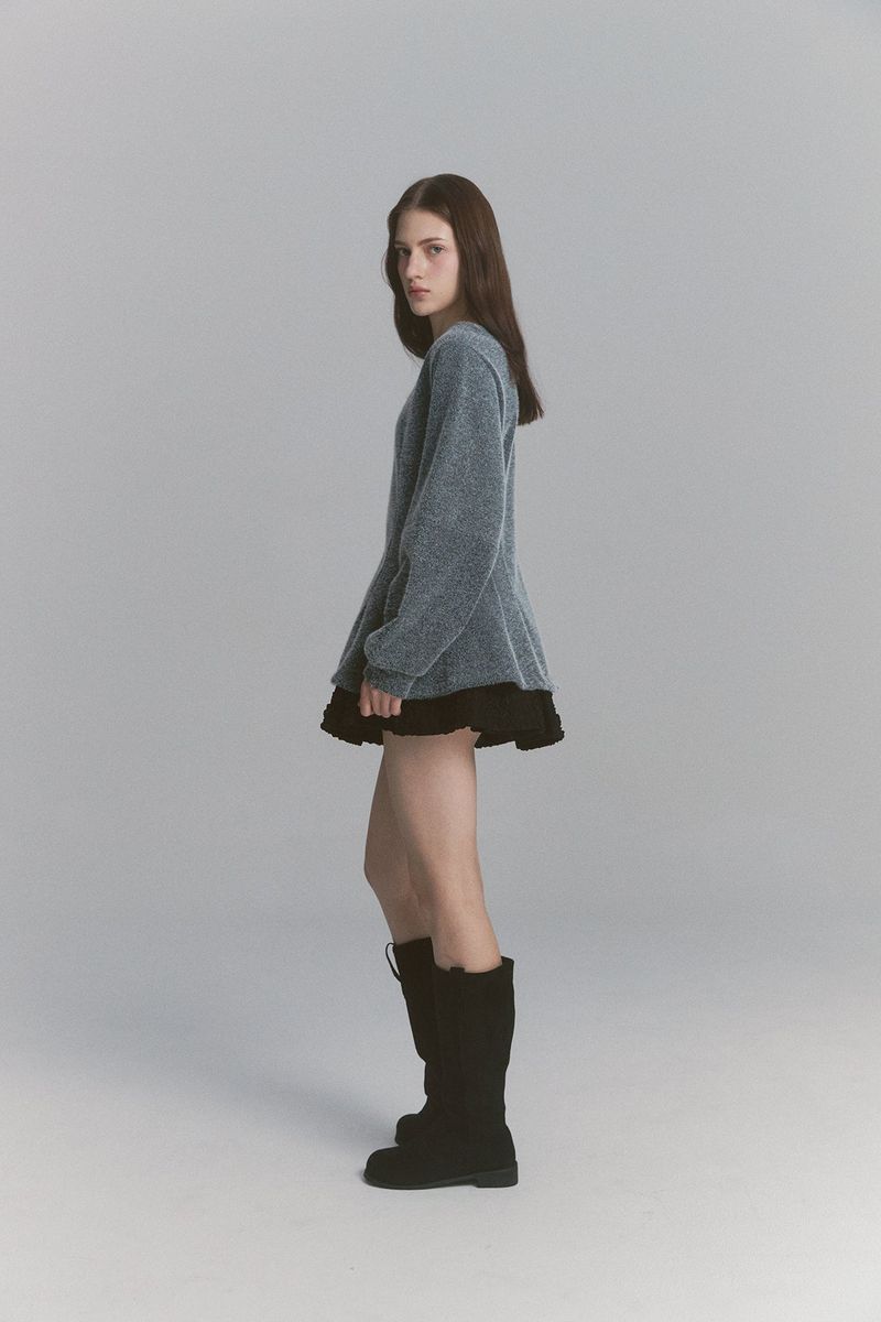 Angora Flare Sweatshirt Charcoal