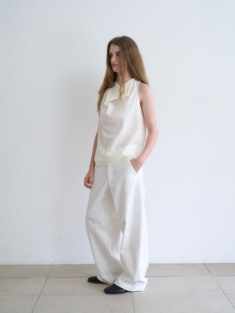 Hazel wide pants (Ivory)