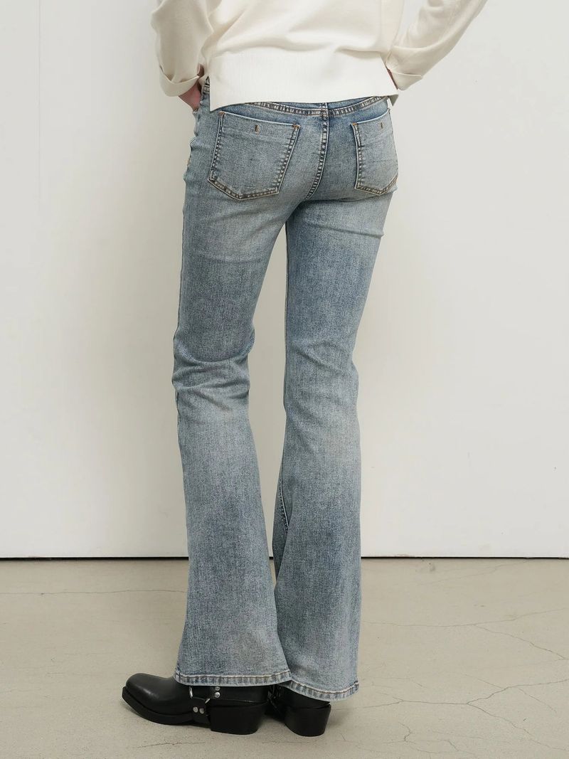 BOOTCUT WASHING DENIM PANTS