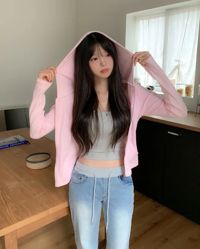 Mayville Basic Slim Hood Zip-Up