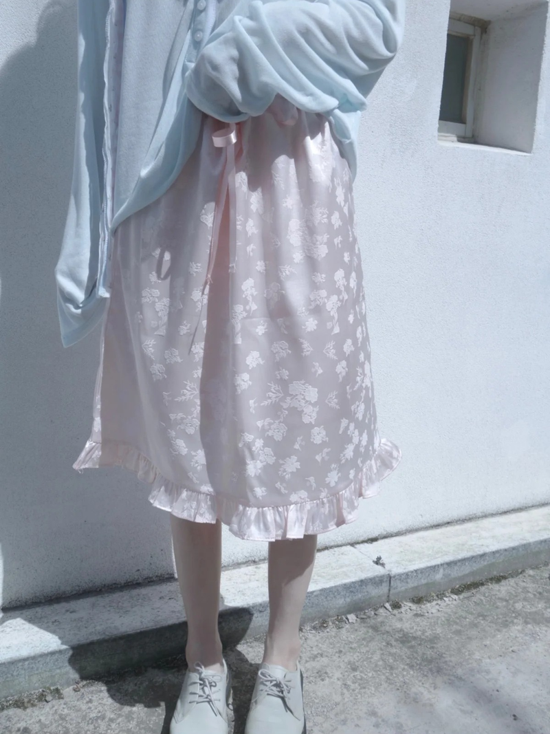 silky frill skirt
