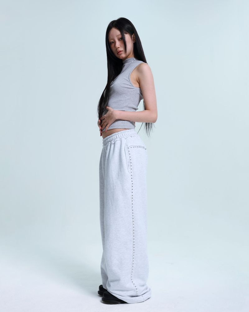 Line Stud Stringpants - White Oatmeal
