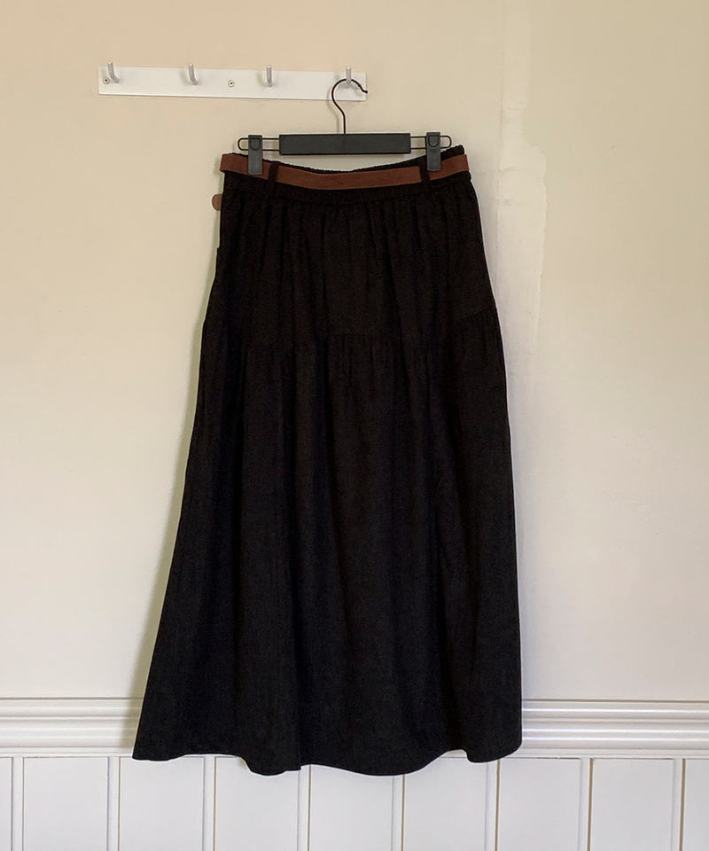 corduroy long skirt