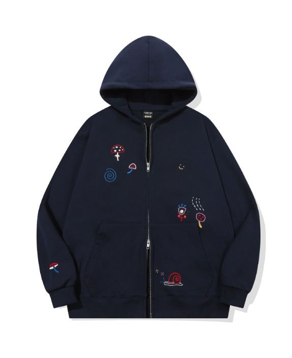 [2-WAY] マッシュルームステッチジップアップ