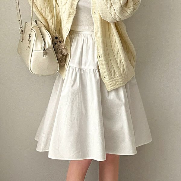 Keomidi incision flared skirt