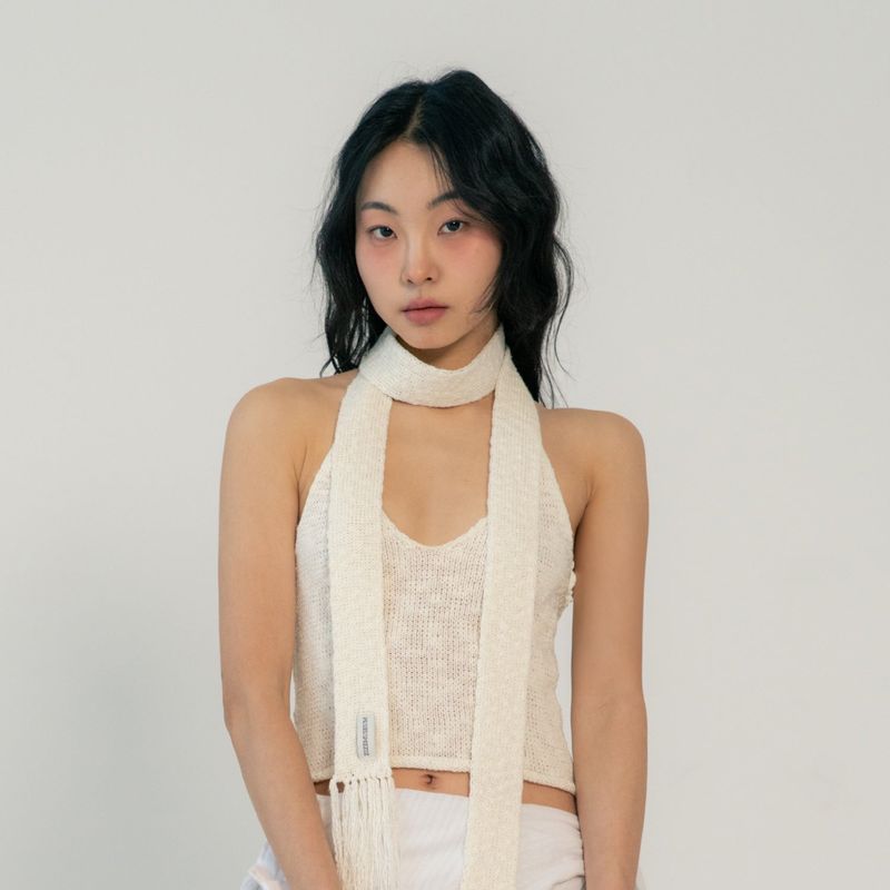 ZIZE KNIT MUFFLER (IVORY)